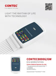 Портативная многофункциональная беспроводная система ЭКГЭКГ CONTEC8000GGW, 12-проводная Система быстрой печати ЭКГ