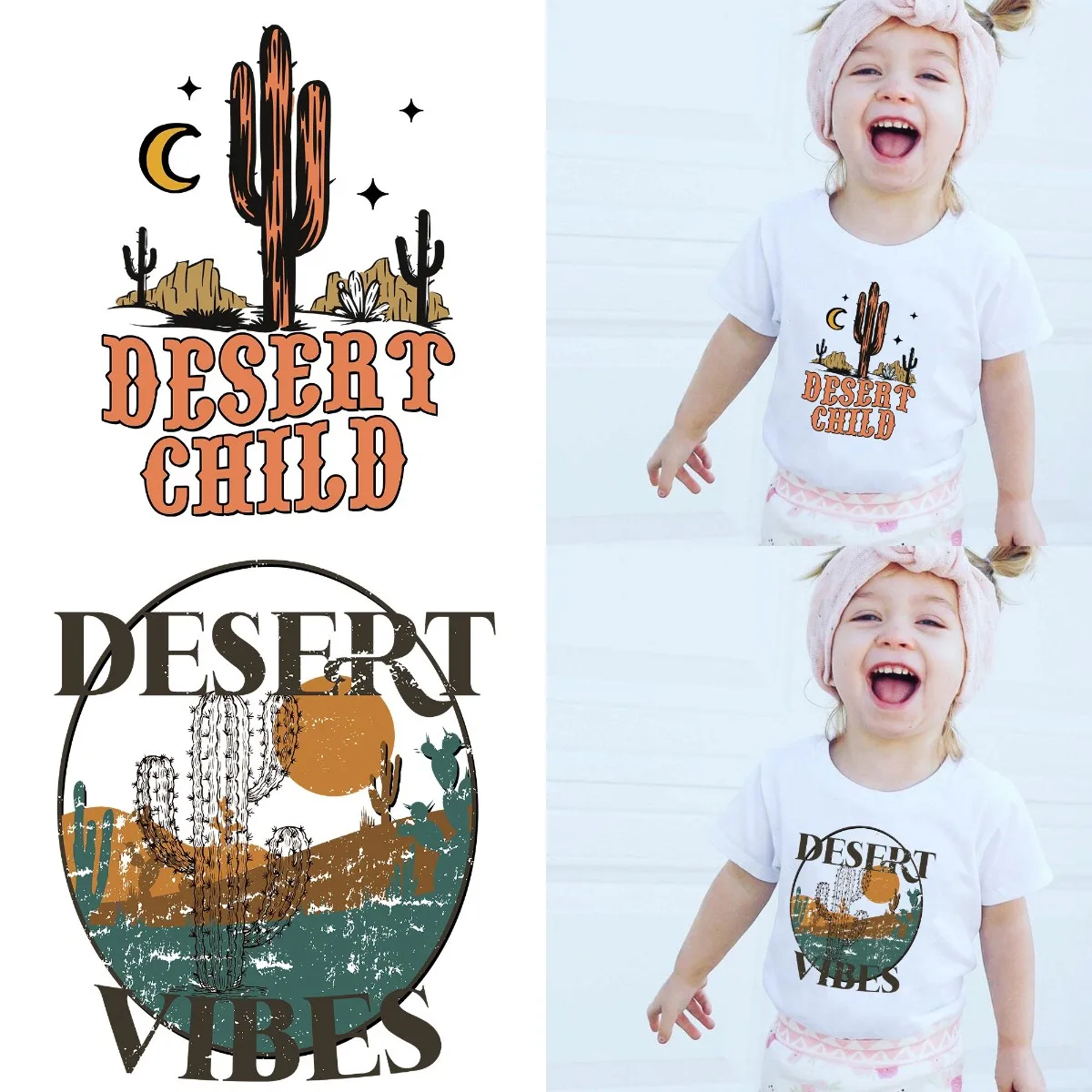

Desert Vibes, термоклейкая наклейка на одежду, с надписью