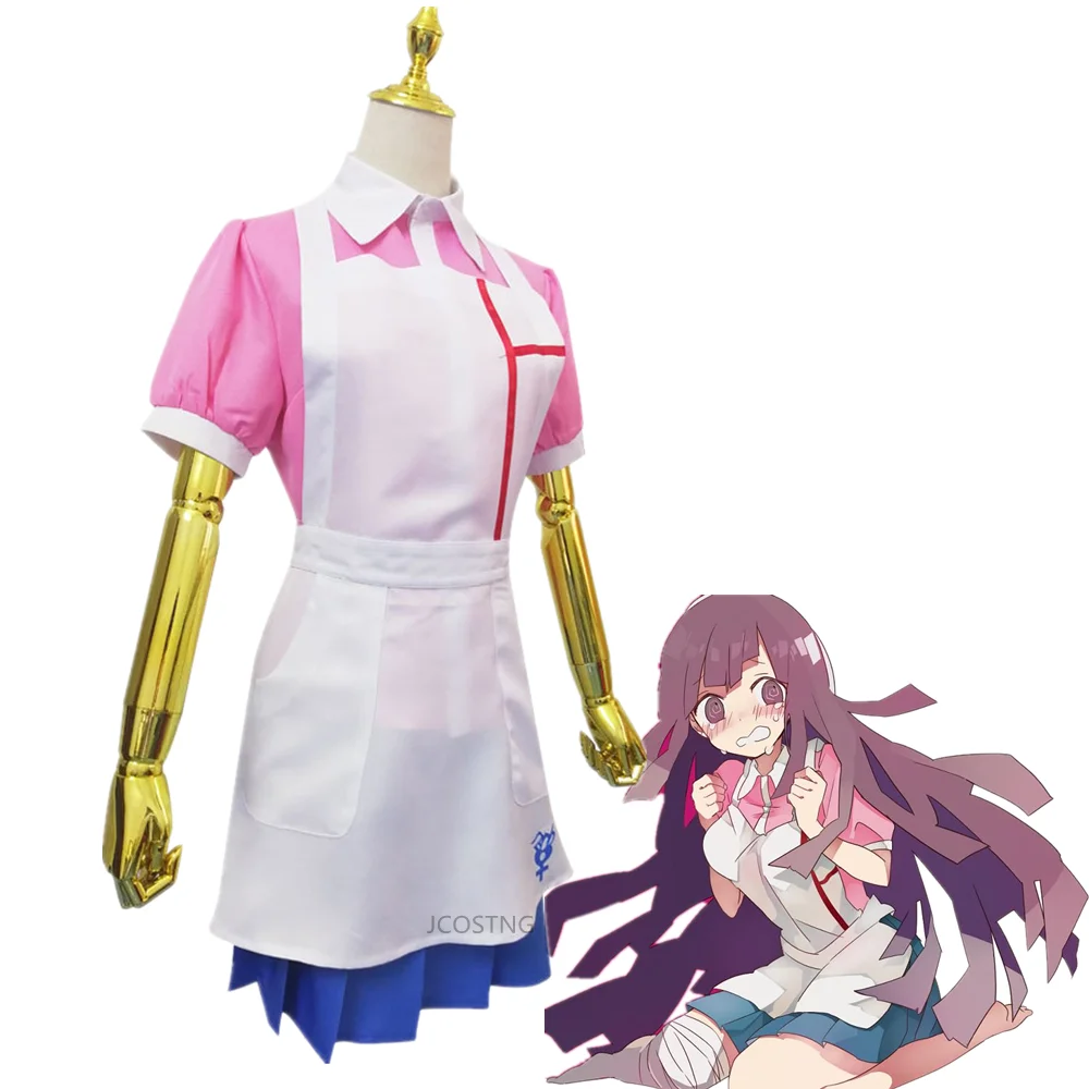 Аниме Danganronpa V2 Mikan Tsumiki Костюмы для косплея Для женское платье рубашка + юбка