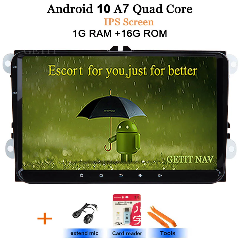IPS 1G Android 10 Автомобильный мультимедийный плеер для vw Seat Altea Toledo GOLF 5/6 Polo Passat B6 CC Tiguan Touran стерео радио gps - Цвет: IPS 1G
