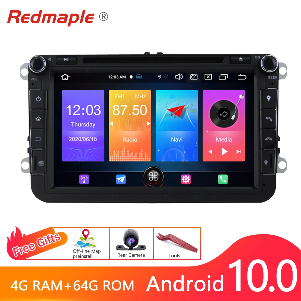 Автомагнитола gps навигация на Android 9 0 DVD плеер для Volkswagen/Passat b7/Skoda/Seat/Golf/Polo FM радио Wi