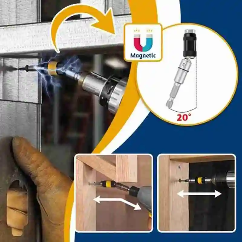 

Electromagnetic Screw bit Screw Drill Tip Screw Tool Bit Guide Locking Extensions Holder Drive Drill Quick Change Bit H5P8