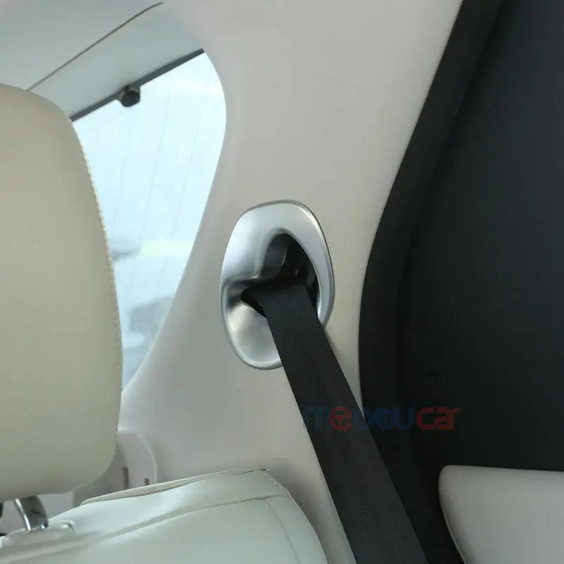 

1set Car Chrome Front & Rear Safety Belt Cover Trim for Land Rover Discovery 5