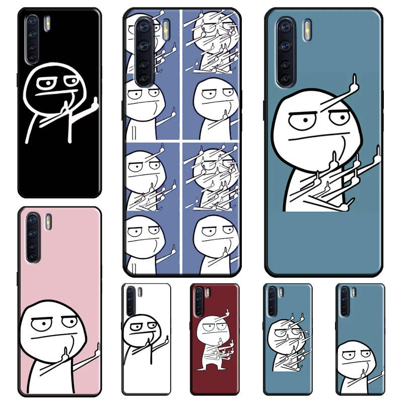 Забавные мемы на средний палец чехол для телефона OPPO A91 A15 A83 A92 A72 A52 Reno 2Z A5S A3S A1K F5 F7 A5
