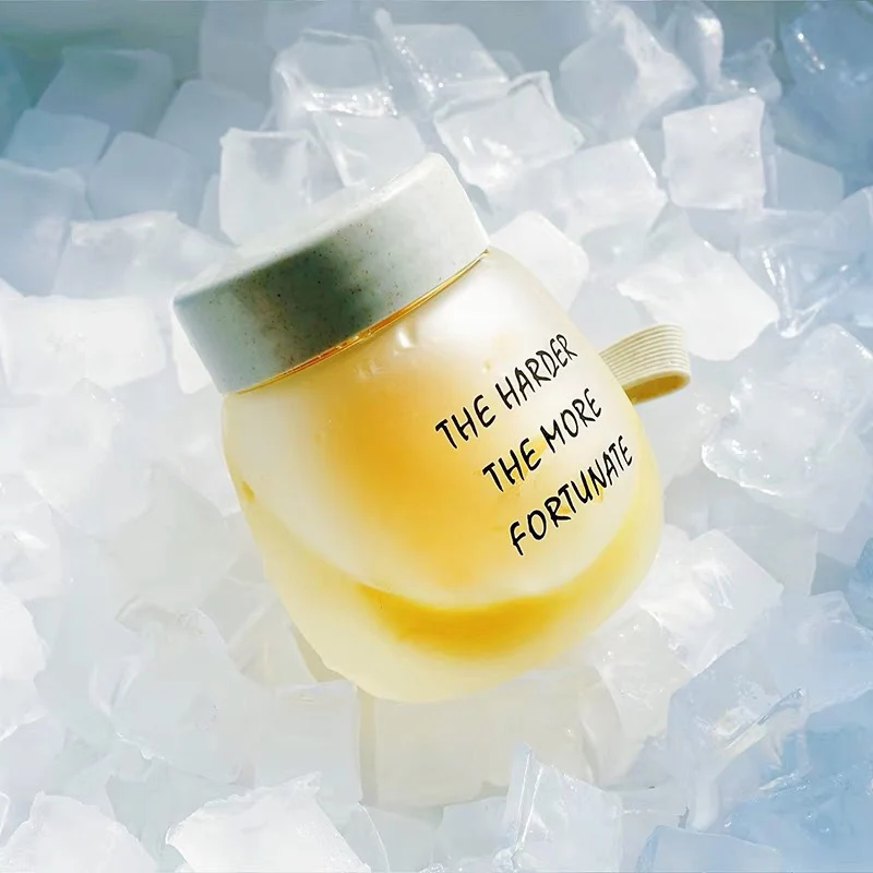 350 мл модная стеклянная бутылка для воды портативная мини из матового стекла