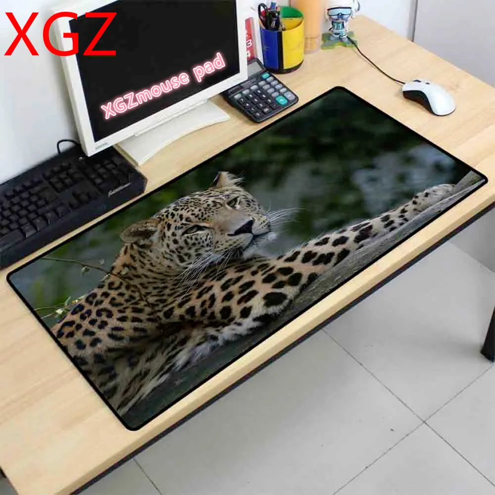 

XGZ Large Mouse Pad HD Animal Leopard Pattern Mousepad Electric Cool Player Desk Mat 90x40cm Mouse Pad Gaming Desk