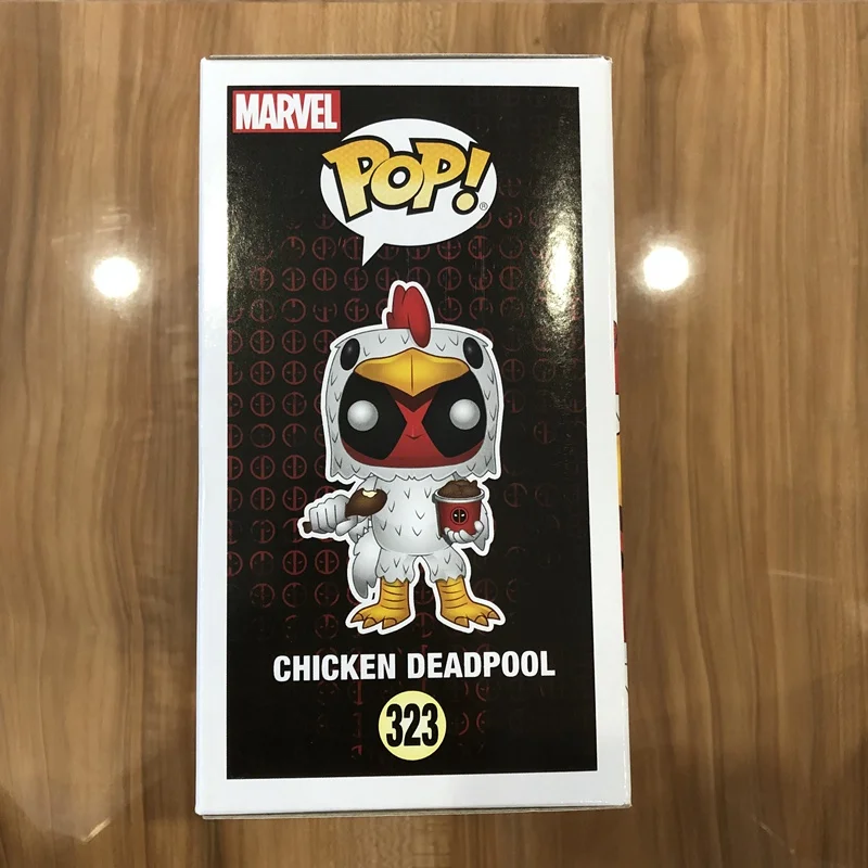 Эксклюзивный FUNKO POP Официальный Marvel: курица Дэдпул#323 Виниловая фигурка Коллекционная модель игрушки с оригинальной коробкой
