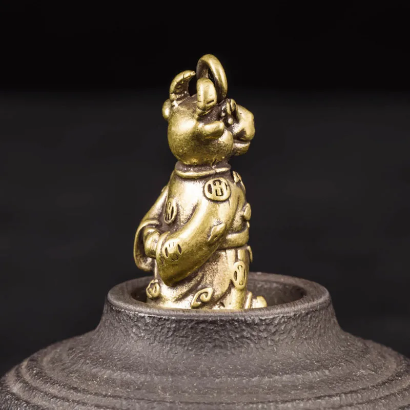 Античные латунные Мультяшные китайские 12 знаков зодиака фигурки людей винтажная