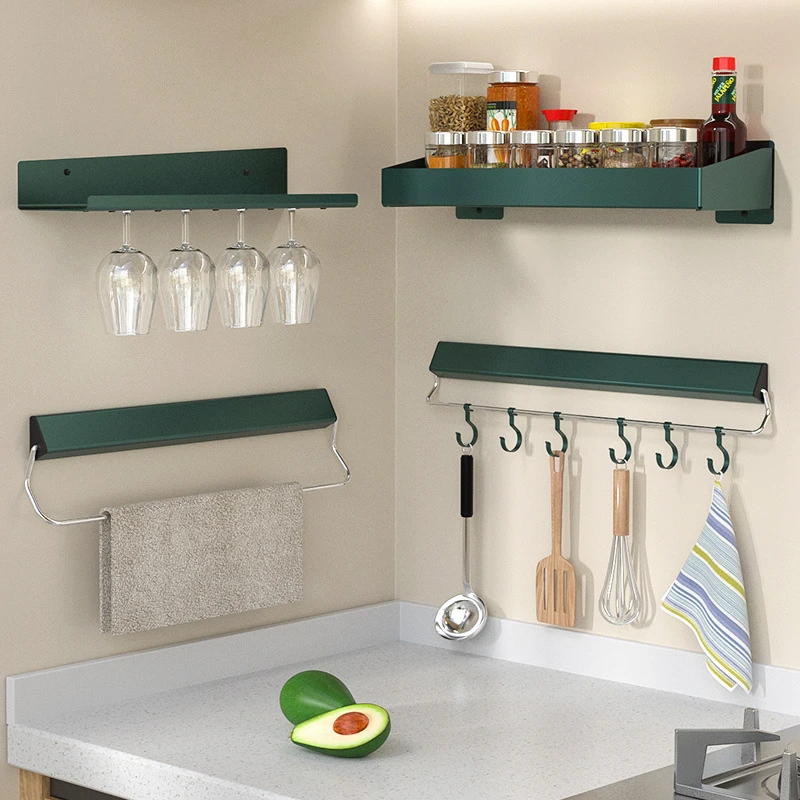 Настенная кухонная стойка для хранения посуды из нержавеющей стали держатель