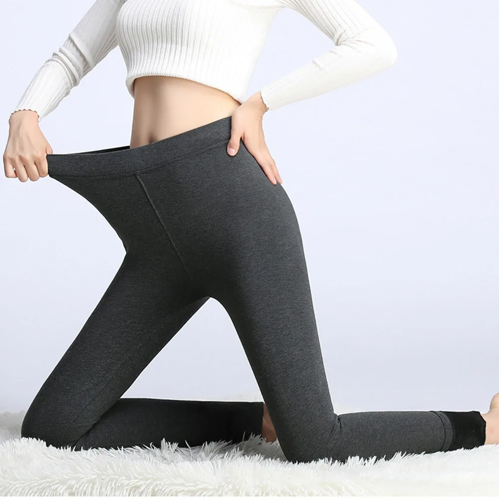 Новые зимние уютные Леггинсы для женщин тонкие бархатные теплые штаны леггинсы