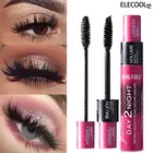 Тушь для ресниц ELECOOL 4D, шелковое волокно, водостойкая, черная, удлинение, завивка, естественная, стойкая, быстросохнущая, инструмент для макияжа