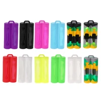 mini soft silicone case protective skin cover storage bag for 2x 18650 battery