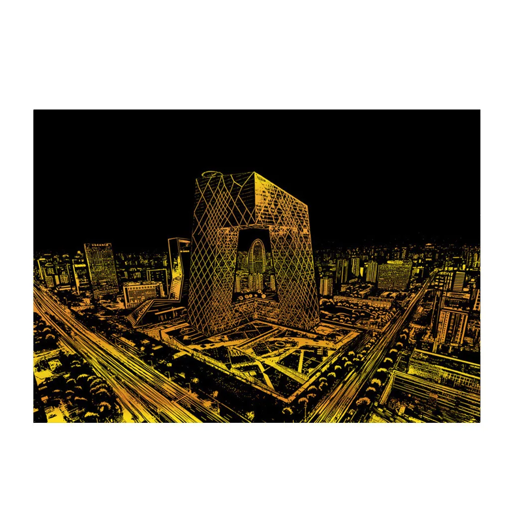 Прямая поставка живопись по номерам золото царапины искусство для подростков