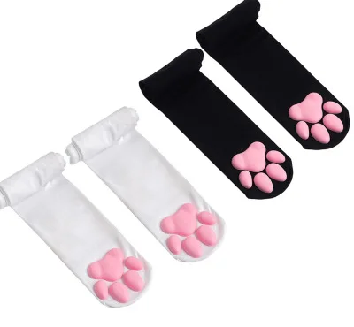 

Cat Paw Socks for Women Girls Kawaii 3D Cat Claw Toe Beanies Cute Gift Lolita PawPads Cosplay Cat Paw Pad Thigh High Sock
