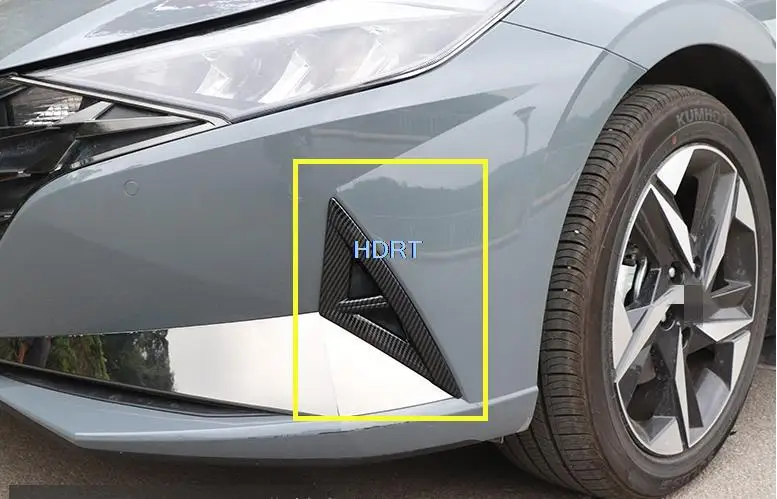 Для Hyundai Elantra 2020 2021 углеродное волокно автомобильные аксессуары 2 шт. Передняя