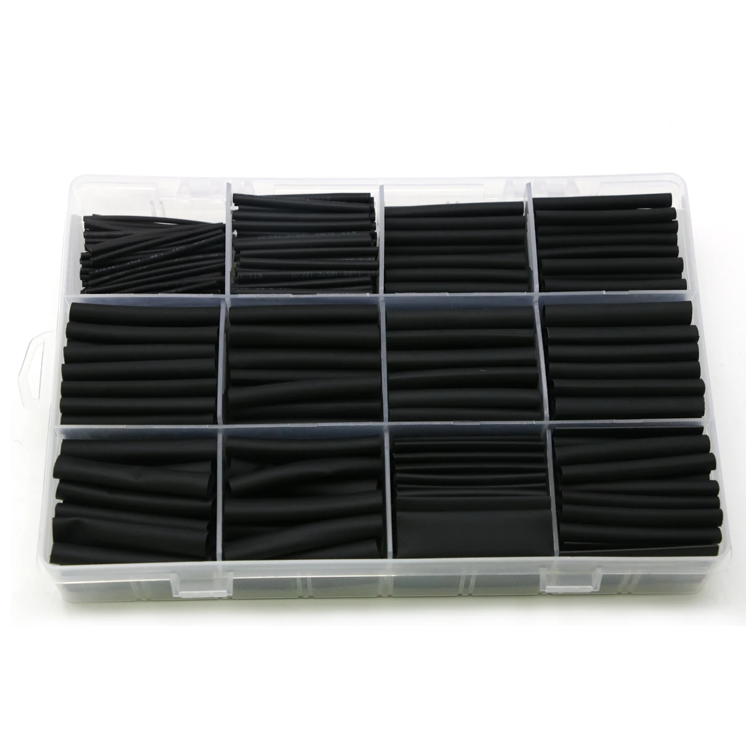 127 / 150 170 650Pcs Heat Shrink Tube 2:1 Black Electric Wire Wrap Insulation Cable Tubing Assortment Electrical Connection | Игрушки и