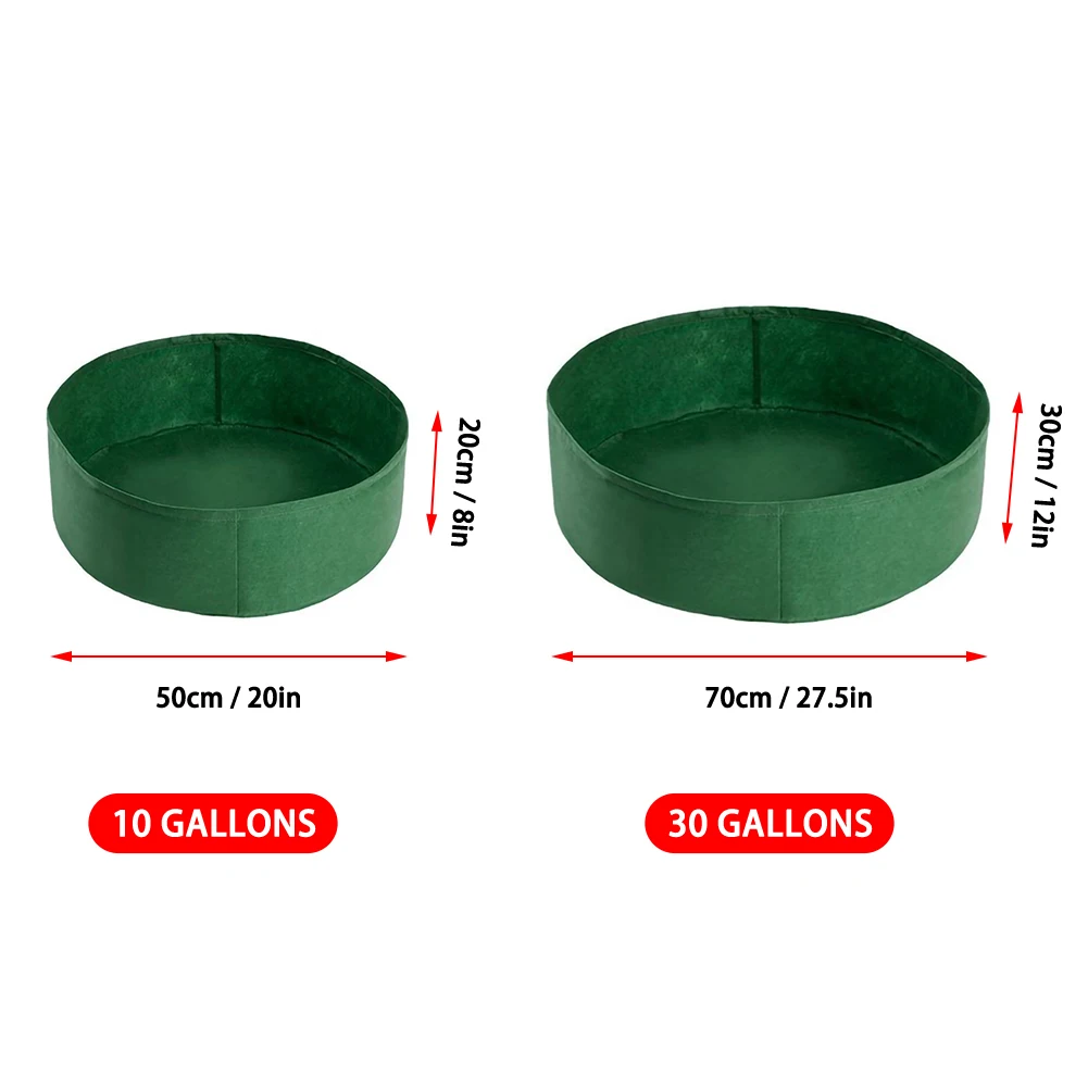 

10-30 Gallon Fabric Garden Potato Grow Container Bag Plant Seed Growing Bag Flower Pots Vegetable Planter Tool Garden Supplies