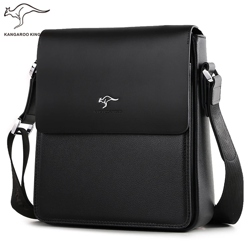 

Kangaroo Kingdom Luxury Brand Men Bag Split Leather Business Casual Male Crossbody Shoulder Messenger Bags