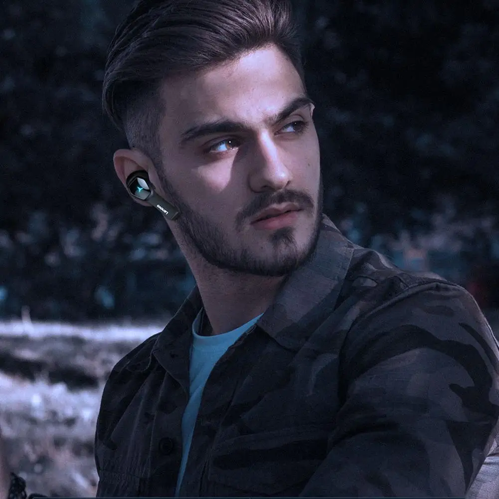 

Lenovo-HQ08 Gaming Bluetooth Headset IPX5 Waterproof In-Ear Noise Cancelling Headset Wireless Bluetooth Headset