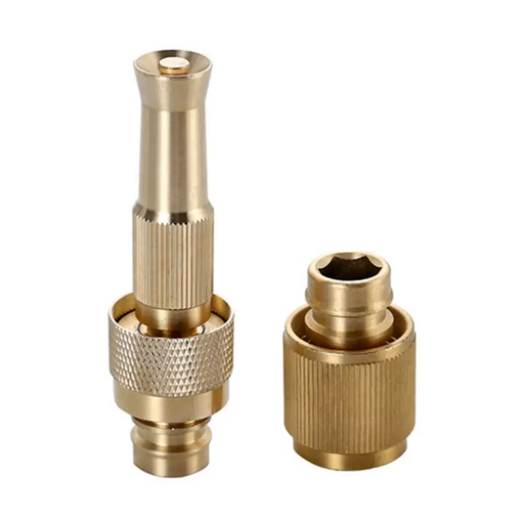 

0.5 Copper High Pressure Water Spray Nozzle Water Pipe Jet Brass Thread Joint Irrigation Spray Tube Accessories Car Wash Spray