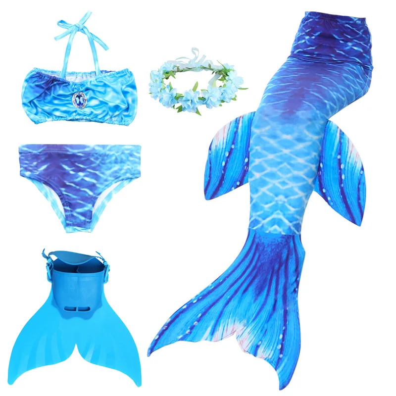 5 шт/2019 новые хвосты маленькой русалки для плавания Косплей Костюм хвост монофина