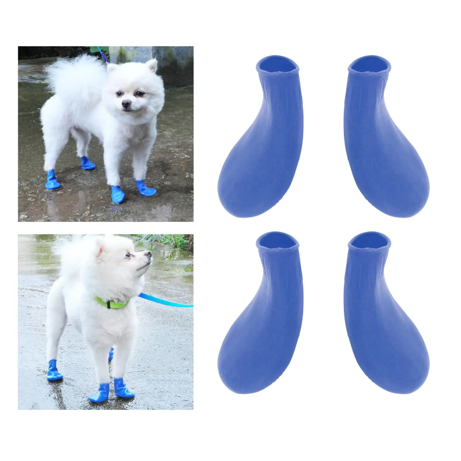 

Cat Dog Rain Boots Non Slip Waterproof Rubber Booties Footwear Pet Supplies