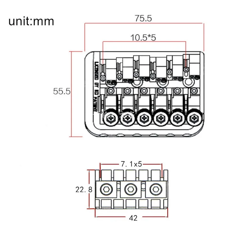 

New Type of Fixed Headless Electric Guitar Bridge String Plate Electric Guitar Headless Bridge Ball String Code