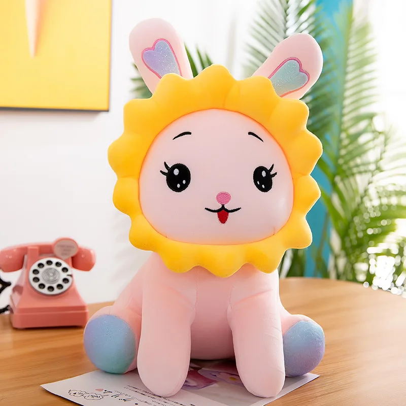 

Free ship 55/65cm plush toy sunflower rabbit doll cute bed pillow hugs girl cute large comfort dolls birthday gift children toys