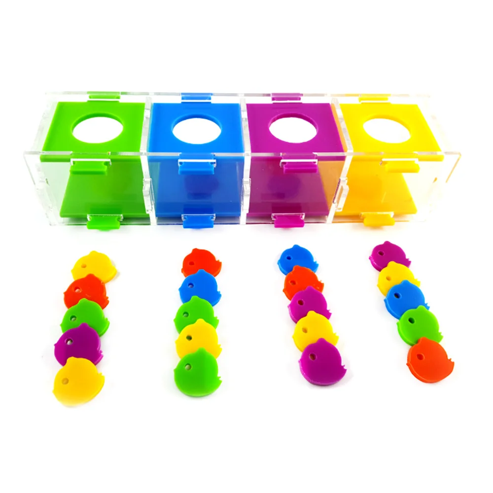 Цветное раздельное кольцо для птиц интерактивный набор игрушек попугая