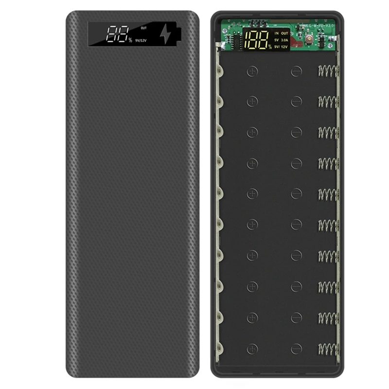 T3EE QC3.0 Быстрая зарядка ЖК-дисплей DIY 10x18650 чехол для аккумулятора корпус внешнего