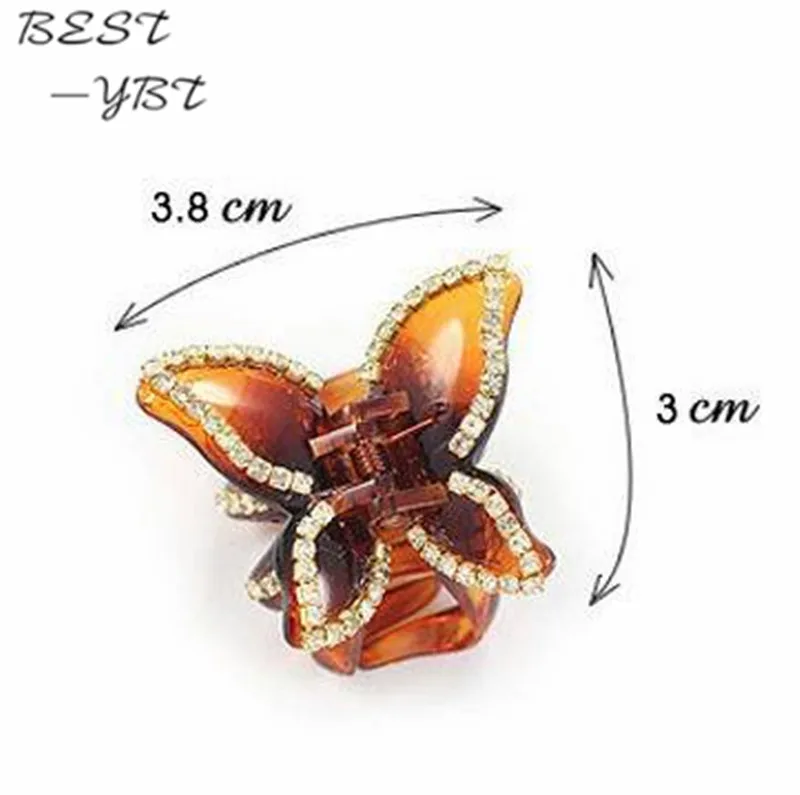

TOP New Arrival Rhinestone Hair Accessories Butterfly Hair Clip Claws Jewelry