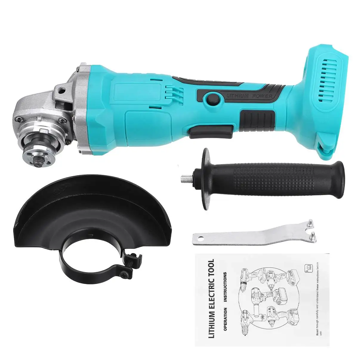 

800W 100mm Brushless Electric Angle Grinder Grinding Machine Cordless Impact DIY Woodworking Power Tool For 18V Makita Battery