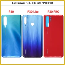 10PCS New P30 Rear Housing Case For Huawei P30 Lite P30 Pro Battery Cover Door Back Cover Glass Panel Adhesive Sticker Replace
