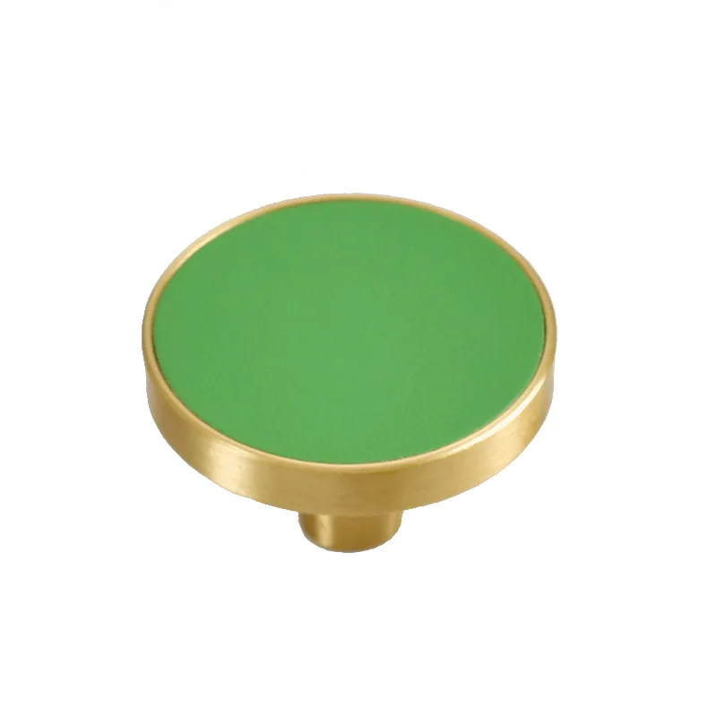 Круглая ручка из чистой меди для детской комнаты комод шкаф дверная кожаная в