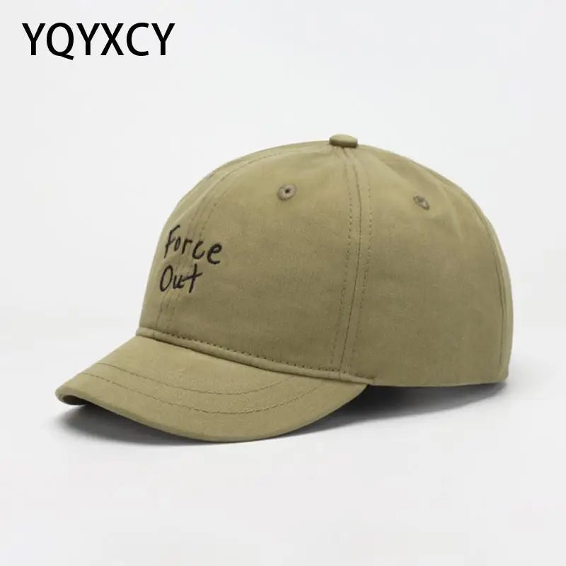 

New Korean Short Brim Baseball Cap Women Hat Spring Summer Letter Embroidery Fashion Casual Vintage Hip Hop Cap Men Gorras