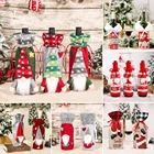 Новый год 2022 подарок новейшая Рождественская крышка от пыли для винной бутылки рождественские украшения для дома Рождество 2021 декор для обеденного стола