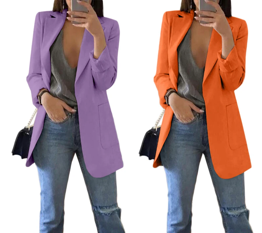 

OEM Custom Fashion 5XL Plus Size Red Formal Blazers and Coats for Women