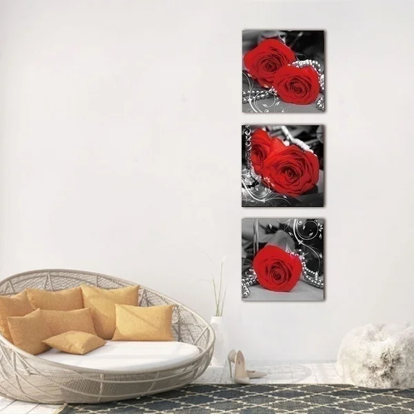 Романтические красные розы стены искусства рисунок напечатанная Картина на
