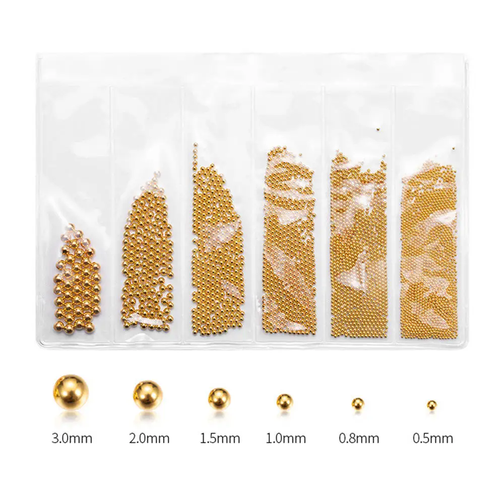 Мини-икра для дизайна ногтей 1 бутылка золотого и серебряного цвета опционально