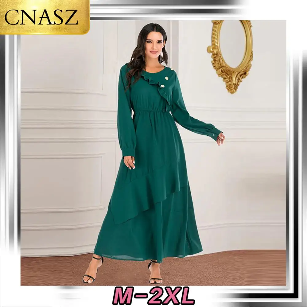 Мусульманское платье большого размера на Ближнем Востоке с неровной строчкой