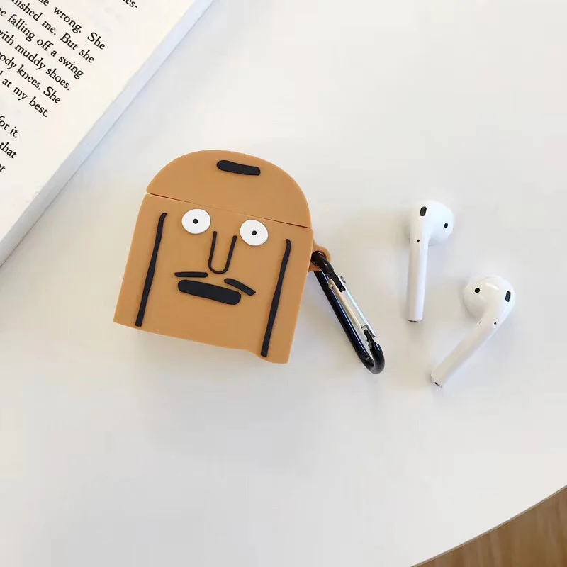 Мультфильм милый Король Лев 3D наушники защитная оболочка для airpods 2 чехол для Apple Bluetooth гарнитура крышка защита коробки