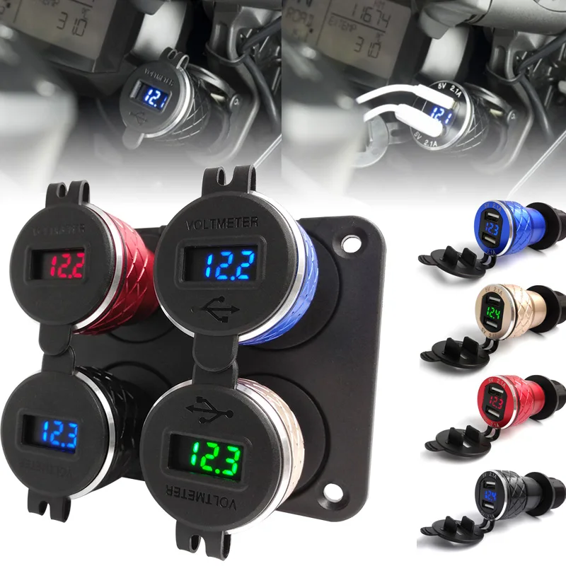 

Быстрая зарядка 3,0, двойное зарядное устройство USB для мотоцикла, разъем, адаптер для прикуривателя, светодиодный дисплей для BMW F800GS R1250GS R1200GS