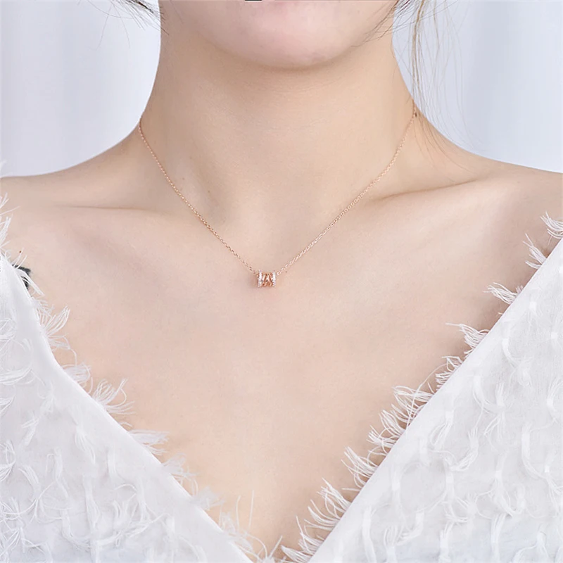 925 Sterling Silver Plated 14K Gold Shiny Zircon Waistline Wedding Charming Luxury Necklace Chain Jewelry for Women Gift New | Украшения и