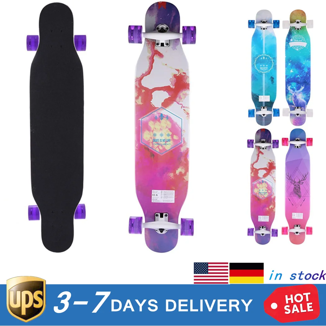 

Longboards Complete Skate Board Maple Skateboard Longboards for Beginners Teens Girls Boys