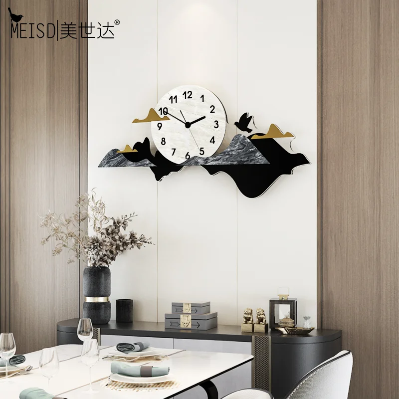 

MEISD Large Clock Creative Silent Hanging Wall Art Draw Modern Quartz Silent Horloge Home Decor Living Room Watch Free Shipping