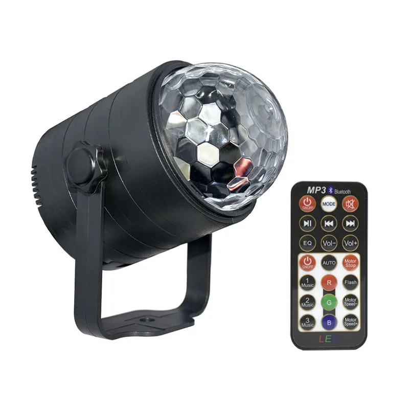 

Colorful Rotating Crystal Magic Ball Light Flash MP3 Dance Stage Lights Bluetooth Music Starry Sky Led Projection Lamp Family