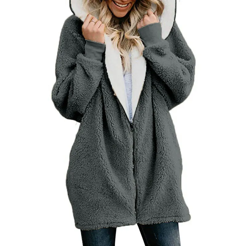 

Women Cardigans Faux Fur Ladies Warm Jumper Fleece Faux Fur Coat Hoodie Outwear Femme Plus size 5XL Women's Jackets Winter Coat