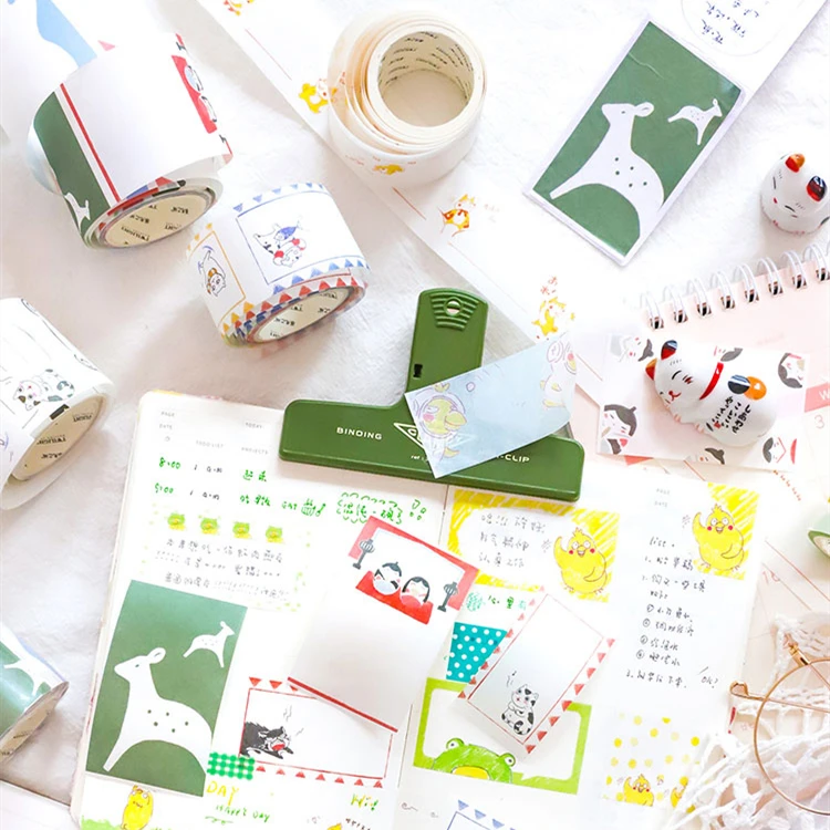 Loveот 1 рулон мультфильм Маскировочная лента животное Dialog Стикер Украшение