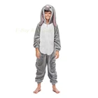 Детская Пижама-Кигуруми для мальчиков, детская зимняя Пижама-кигуруми в виде кролика, единорога, костюмы для косплея, детская одежда для сна, комбинезон, пижамный комплект