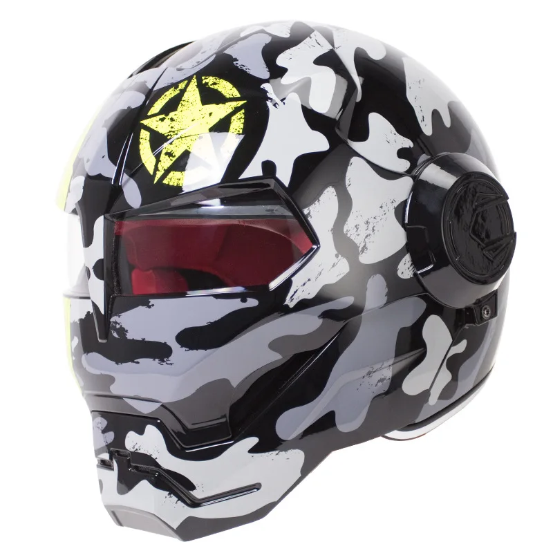 Шлем мотоциклетный HNJ для мужчин и женщин классный Ретро шлем на все случаи с